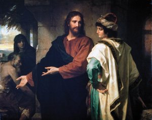 Jésus et le jeune homme riche - Heinrich Karl Hofmann