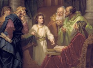 Plaque représentant le Christ au Temple, fin 19e - début 20e siècle
