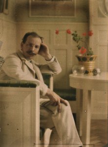 Autoportrait de Heinrich Kühn, Autochrome - Heinrich Kuhn