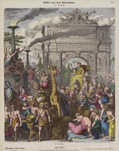 Un triomphe romain (gravure en couleur)