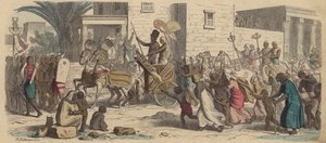 Un pharaon égyptien ancien partant en guerre - Heinrich Leutemann