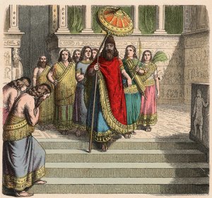 Assyrien : Roi et suite - Heinrich Leutemann