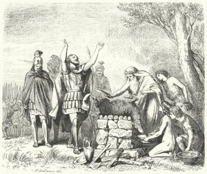 Pausanias faisant un sacrifice aux dieux avant la bataille de Platées, 479 av. J.-C. - Heinrich Leutemann