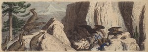 Les Andes chiliennes (gravure en couleur)