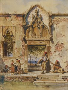 Scène de genre à Venise - Heinrich Stohl