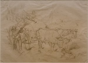 Chariot à bœufs