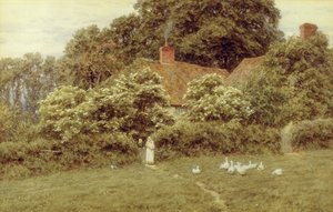 Un cottage à Farringford, île de Wight - Helen Allingham