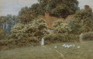 Un Cottage à Farringford, Île de Wight - Helen Allingham