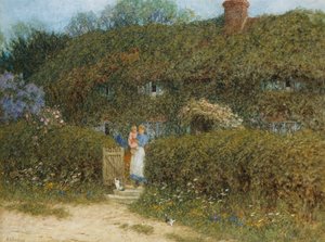 Un cottage à Freshwater, Île de Wight - Helen Allingham