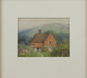 Cottage en brique - Helen Allingham