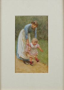 Henry avec une infirmière, 1884 - Helen Allingham