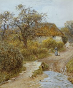 Ferme sur la colline, Symondsbury, Dorset - Helen Allingham