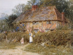 Vieux cottage du Surrey - Helen Allingham