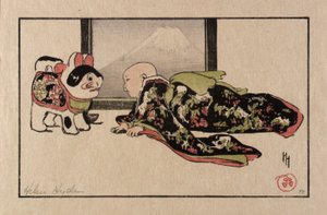 Le chat-chiot et le bébé