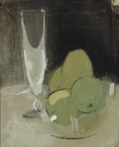 Pommes vertes et verre de champagne - Helene Schjerfbeck