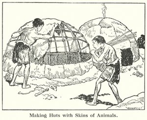 Construction de huttes avec des peaux d
