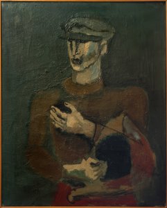 Jeune homme avec casquette à six pans - Helmut Kolle