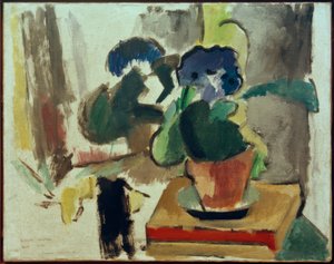Nature morte avec arum et livre