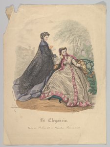 Deux femmes en plein air, n° 720, de La Elegancia Barcelona, 19ème siècle - Heloise Leloir