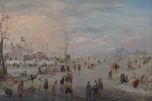 Profiter de la glace - Hendrick Avercamp
