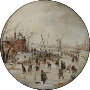 Rivière gelée avec patineurs - Hendrick Avercamp
