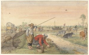 Paysage avec deux pêcheurs d