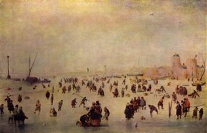 Scène de patinage - Hendrick Avercamp