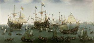 Le retour à Amsterdam de la deuxième expédition aux Indes orientales - Hendrick Cornelisz. Vroom
