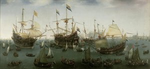 Le Retour à Amsterdam de la deuxième expédition aux Indes orientales, 19 juillet 1599 - Hendrick Cornelisz. Vroom