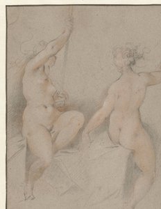Deux nus féminins assis