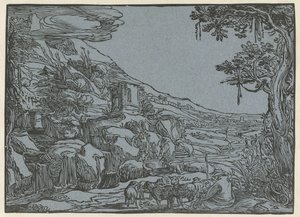 Paysage arcadien - Hendrick Goltzius (rejected attribution)