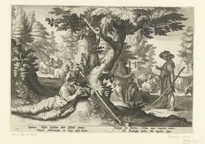 Mercure et Battus - Hendrick Goltzius (workshop of)