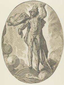 Éther, planche six de Demogorgon et les Divinités - Hendrick Goltzius