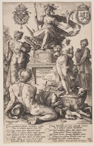 Allégorie de Rome, plaque de titre des Héros romains
