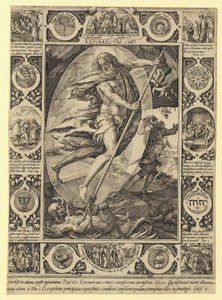 La résurrection du Christ, planche 7 de la série « La vie du Christ » - Hendrick Goltzius
