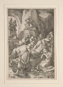 Enterrement du Christ (La Mise au tombeau), de La Passion, #11 dans une série de 12 gravures