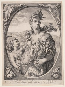 Cérès, tiré de Trois dieux ou déesses païens - Hendrick Goltzius