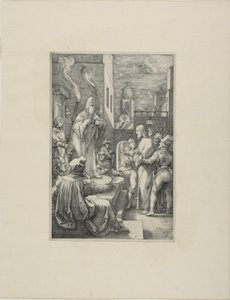 Christ devant Caïphe, planche quatre de La Passion du Christ