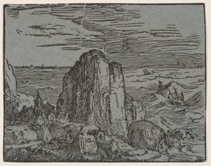 Falaise au bord de la mer - Hendrick Goltzius
