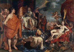 Hermès présentant Pandore au roi Épiméthée, 1611