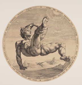 Icare, tiré de Les quatre détraqueurs - Hendrick Goltzius