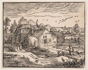 Paysage avec une ferme - Hendrick Goltzius