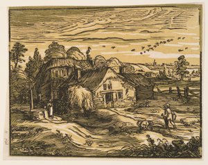 Paysage avec une ferme - Hendrick Goltzius
