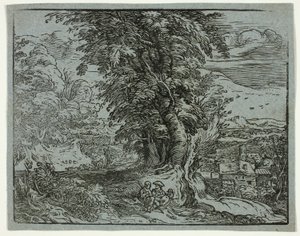 Paysage avec un couple de bergers, de Quatre petits paysages
