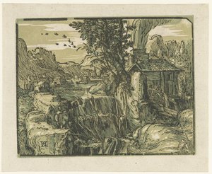 Paysage avec cascade (Quatre petits paysages)