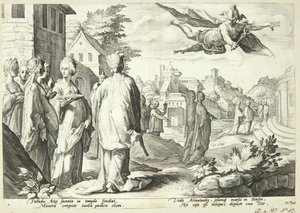 Mercure tombe amoureux de Herse - Hendrick Goltzius