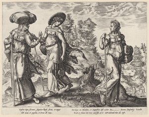 Orpa quitte Naomi et Ruth - Hendrick Goltzius