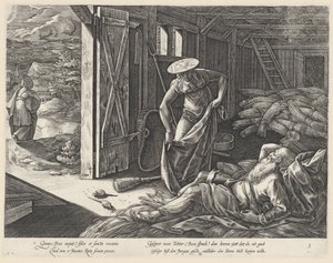 Ruth et Boaz dans la grange - Hendrick Goltzius