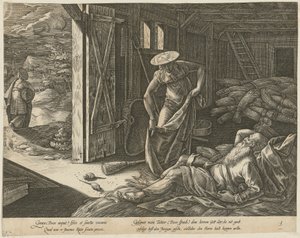 Ruth et Boaz dans la grange, planche 3 de la série « L
