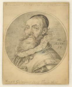 Autoportrait. Rond dans un rectangle - Hendrick Goltzius